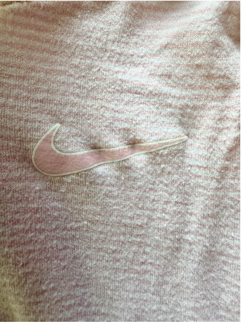 NIKE- Set of 2 Baby Girls Pajamas Sleepers Striped Pink White Size 6 months